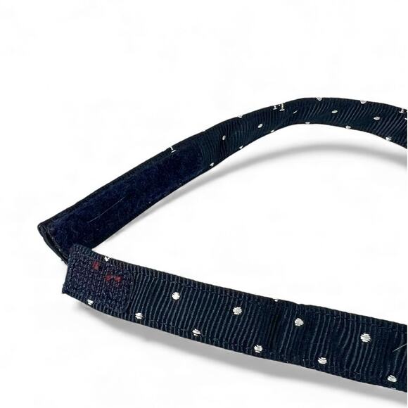 Janie and Jack Boys Bow Tie Adjustable 5-11 year Olds Navy Blue Logo Polkadots - Picture 4 of 4